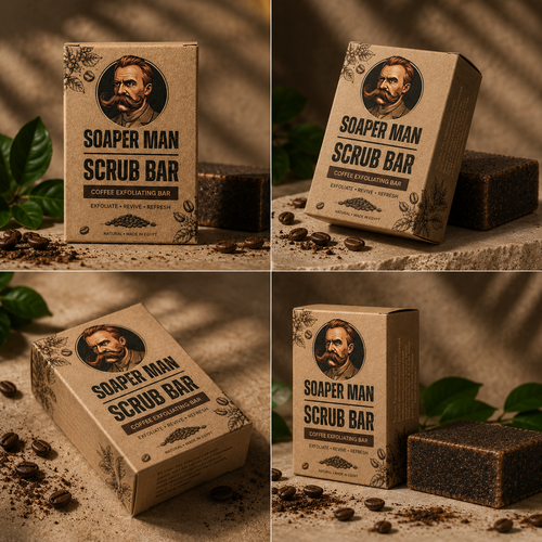 Soaper Man Scrub Bar – Coffee Exfoliating Bar